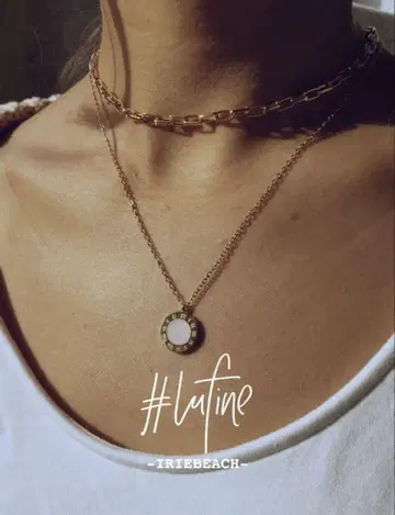 #lufine 코인 쉘 화이트, 블랙 쉘 목걸이