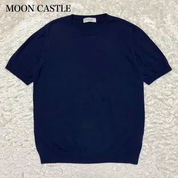 MOON CASTLE 문캐슬 아이스코튼 니트 네이비 L