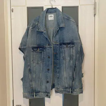 새상품급 ZARA 데님 판초 아우터