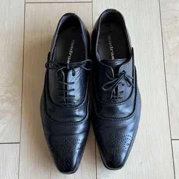 새상품급 madras 마드라스 블랙 신발 가죽 신발 메달리온 24.5cm