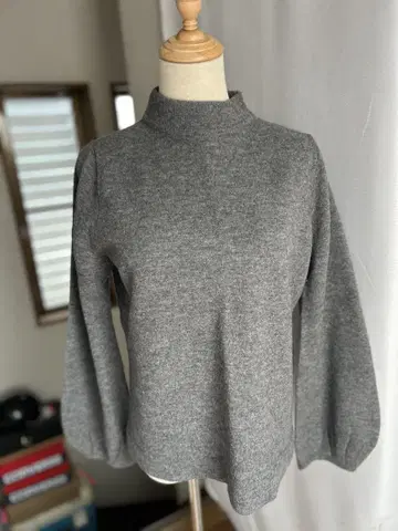 45rpm 니트 벌룬 슬리브 보틀넥 울 사이즈 3