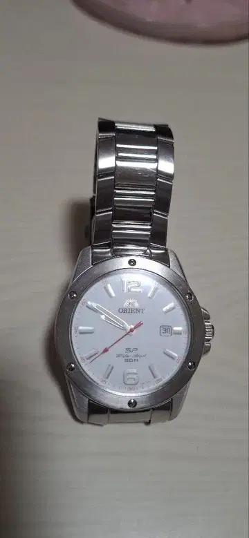 ORIENT 쿼츠 손목시계 화이트 다이얼