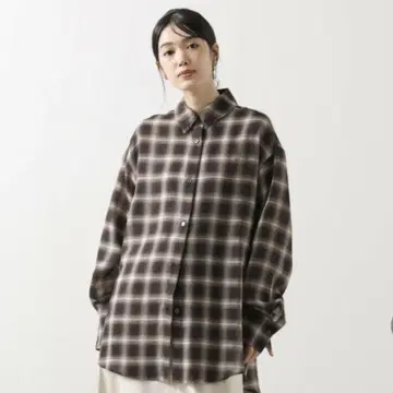 Greedy Brilliant 체크 무늬 오버 사이즈 셔츠