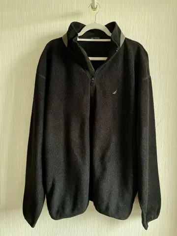 블랙 플리스 자켓 집업