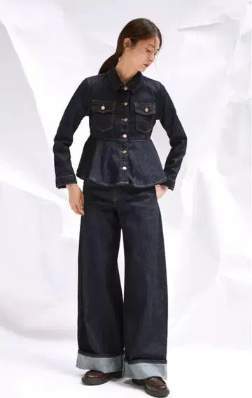ZARA 데님 페플럼 자켓 자라 완판 G자켓 완판 데님 자켓