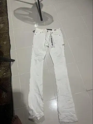 장미 화이트 데님 플레어 32