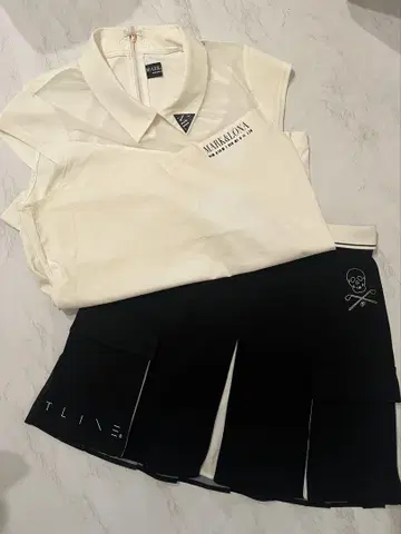 MARK&LONA 골프 플리츠 스커트 피케 셔츠