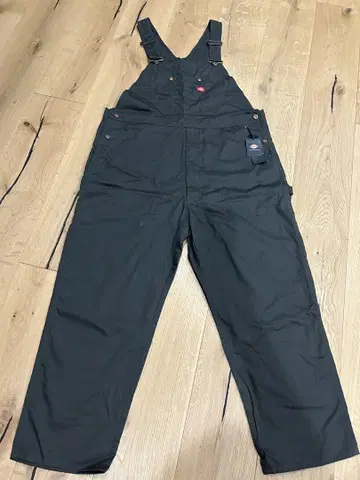 Dickies 블랙 오버롤 XL