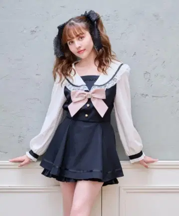 LIZLISA 세일러 카라 셋업 블랙