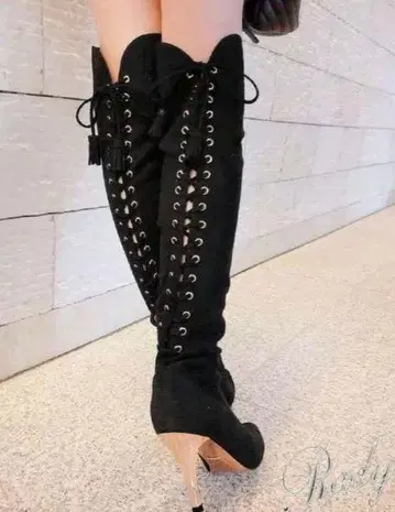 Rady 레이스업 니하이 롱 부츠