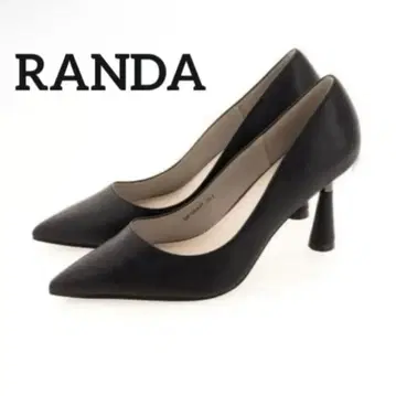 RANDA 컨디션 최상 블랙 스틸레토 하이힐 25cm