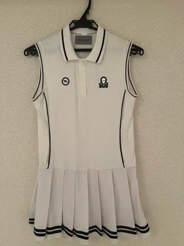 MARK&LONA 화이트 폴로 원피스