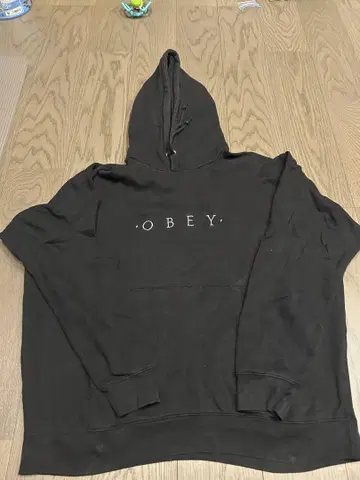 OBEY 블랙 후드티 XXL