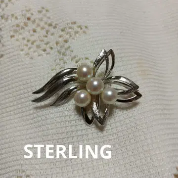 펄 STERLING 브로치