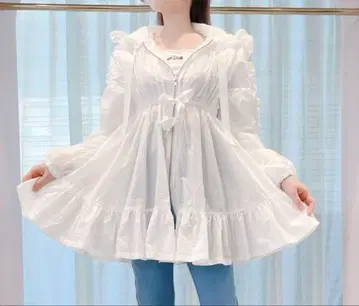 lilLilly 릴릴리 프릴 시어 블루종 아우터