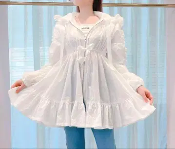 lilLilly 릴릴리 프릴 시어 블루종 아우터