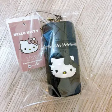로리즈팜 헬로키티 키티 퀼팅 립 파우치 키 참