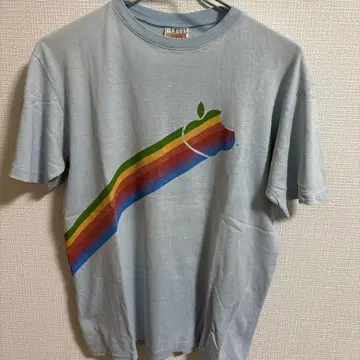 Hanes 컬러풀 사과 로고 T셔츠 M