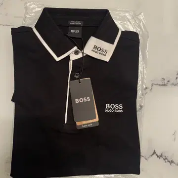 HUGO BOSS 블랙 피케 셔츠 레귤러 핏
