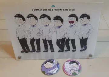 오소마츠 6쌍둥이 아크릴 플레이트 레트로 팝 배지 2개 포함