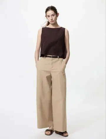 유니클로 UNIQLO 와이드 치노 팬츠 긴 길이