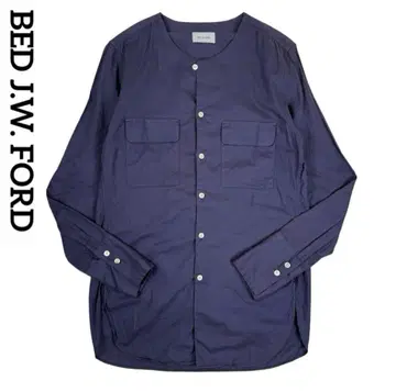 BED J.W. FORD 베드 포드 실크 혼방 노카라 셔츠