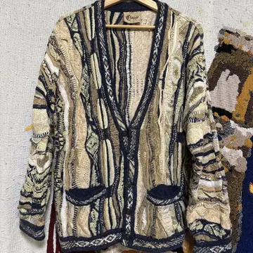 90s coogi classic 니트 가디건 호주산 올 패턴