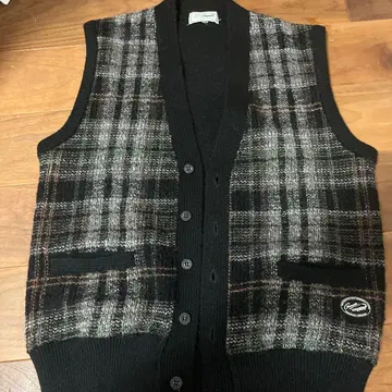 Crocodile 체크 무늬 베스트 M 사이즈