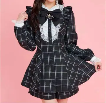 시크릿허니 시크릿허니 셋업 체크 블랙 블랙