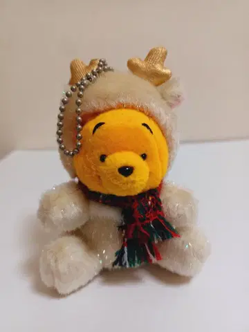 디즈니 스토어 푸우 루돌프 인형옷 마스코트 키체인 레트로