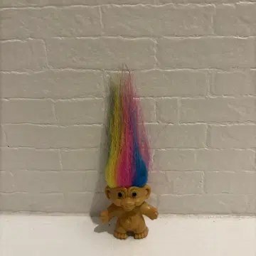 레트로 컬러풀 트롤 인형 약 10cm