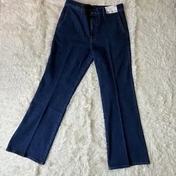 새상품 유니클로 슬림 플레어 트라우저 청바지 블루 XXL