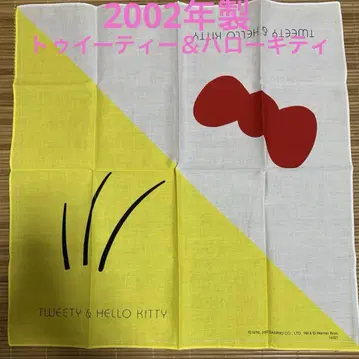 2002년제 트위티 & 키티 콜라보 디자인 대형 손수건 레트로