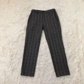 THE SHOP TK 스트레치 팬츠 앵클 기장 체크 무늬 속기모 S