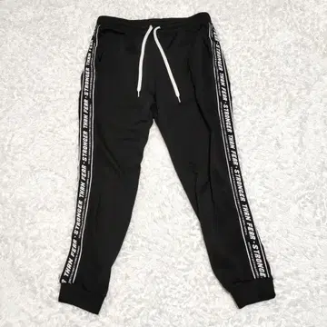 ZARA 조거 팬츠 저지 스웨트 사이드 라인 블랙 L