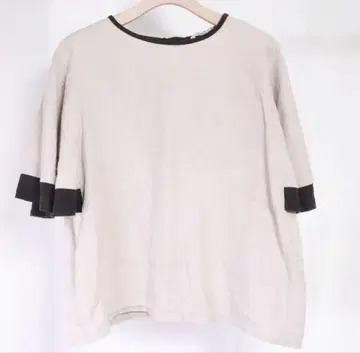ito fukuoka 블라우스 린넨 프릴 개더 프리 사이즈 베이지