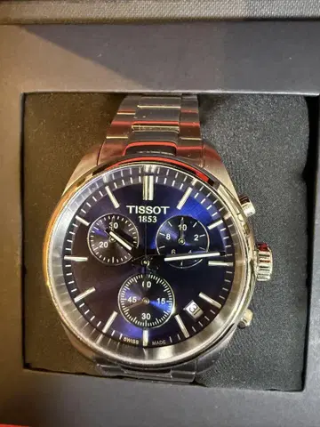 TISSOT 손목시계 크로노그래프 쿼츠 네이비 다이얼