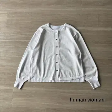 23AW 휴먼 우먼 코튼 플레이팅 가디건