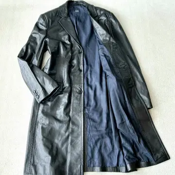 HUGO BOSS 램 가죽 코트 올 가죽 체스터 XL 50 사이즈