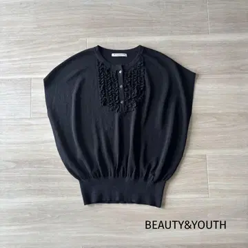 2024 BEAUTY&YOUTH 프릴 프렌치 슬리브 풀오버