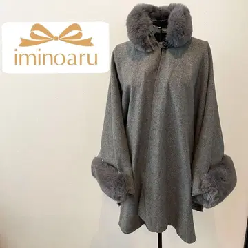 미사용 택 포함 iminoaru 세탁 가능 퍼 탈부착 가능 루즈핏