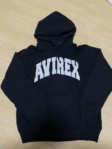 AVIREX 블랙 후드 부착 후드티