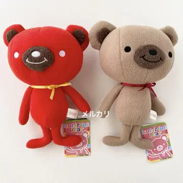 시나다 컬러풀 베어 M 봉제 인형 2개 세트 곰 곰 SHINADA