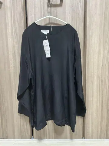 sunrager 100% SILK 블랙 긴팔 상의 F 손세탁 가능
