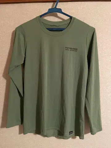 patagonia 트레일 러닝 긴팔 T셔츠 올리브 그린