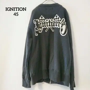하자품 IGNITION FORTYFIVE 블랙 맨투맨 지퍼 속기모