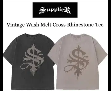 supplier Vintage Wash Rhinestone Tee