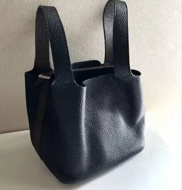 미사용 천연 가죽 블랙 미니백 천연 가죽 블랙백