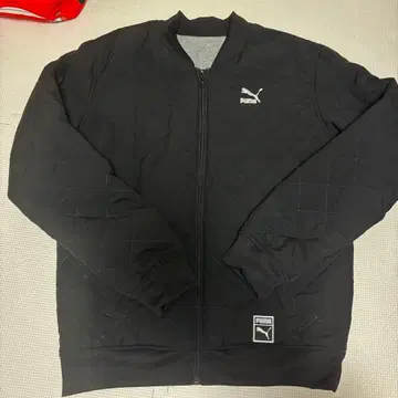 PUMA 퀼팅 자켓 블랙