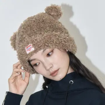 Basicks 베어 비니 Bear Beanie 니트 모자 브라운